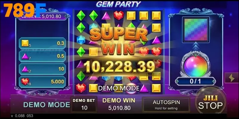 Roll in Money – Slot 2025 biến giấc mơ thành hiện thực 2 Trải nghiệm lối chơi cuốn hút trong Gem Party
